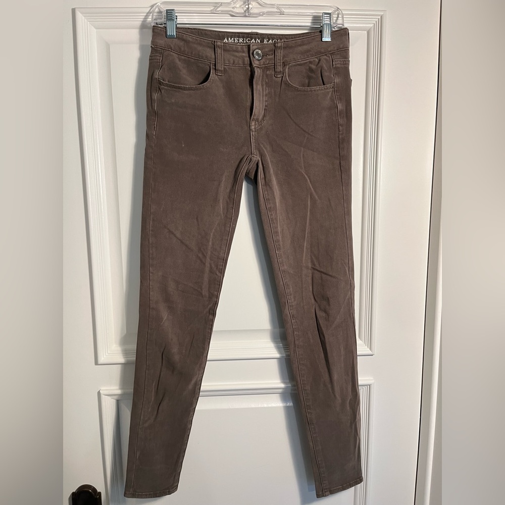 American Eagle - High-Waisted Jeggings - Grayish brown - Size 2 Regular - EUC